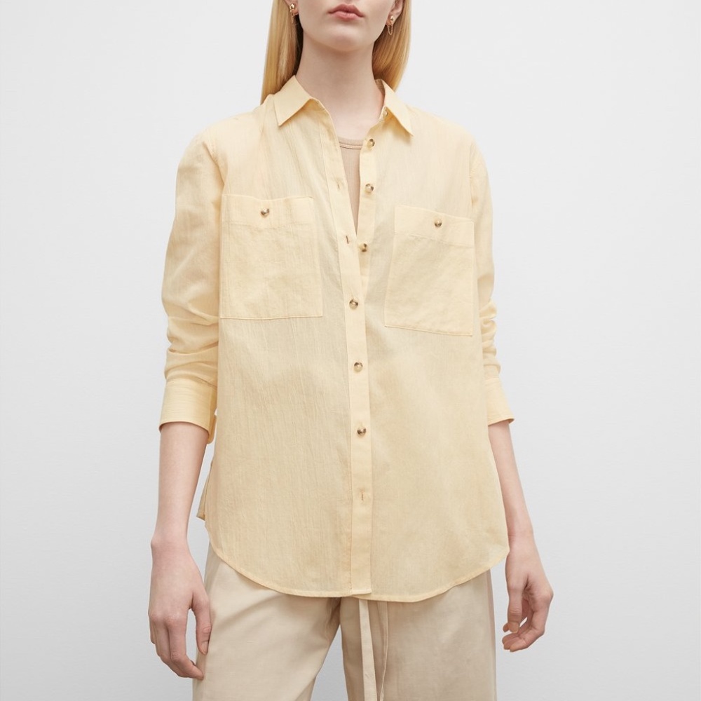 Club Monaco Pale Yellow Button-Down Shirt